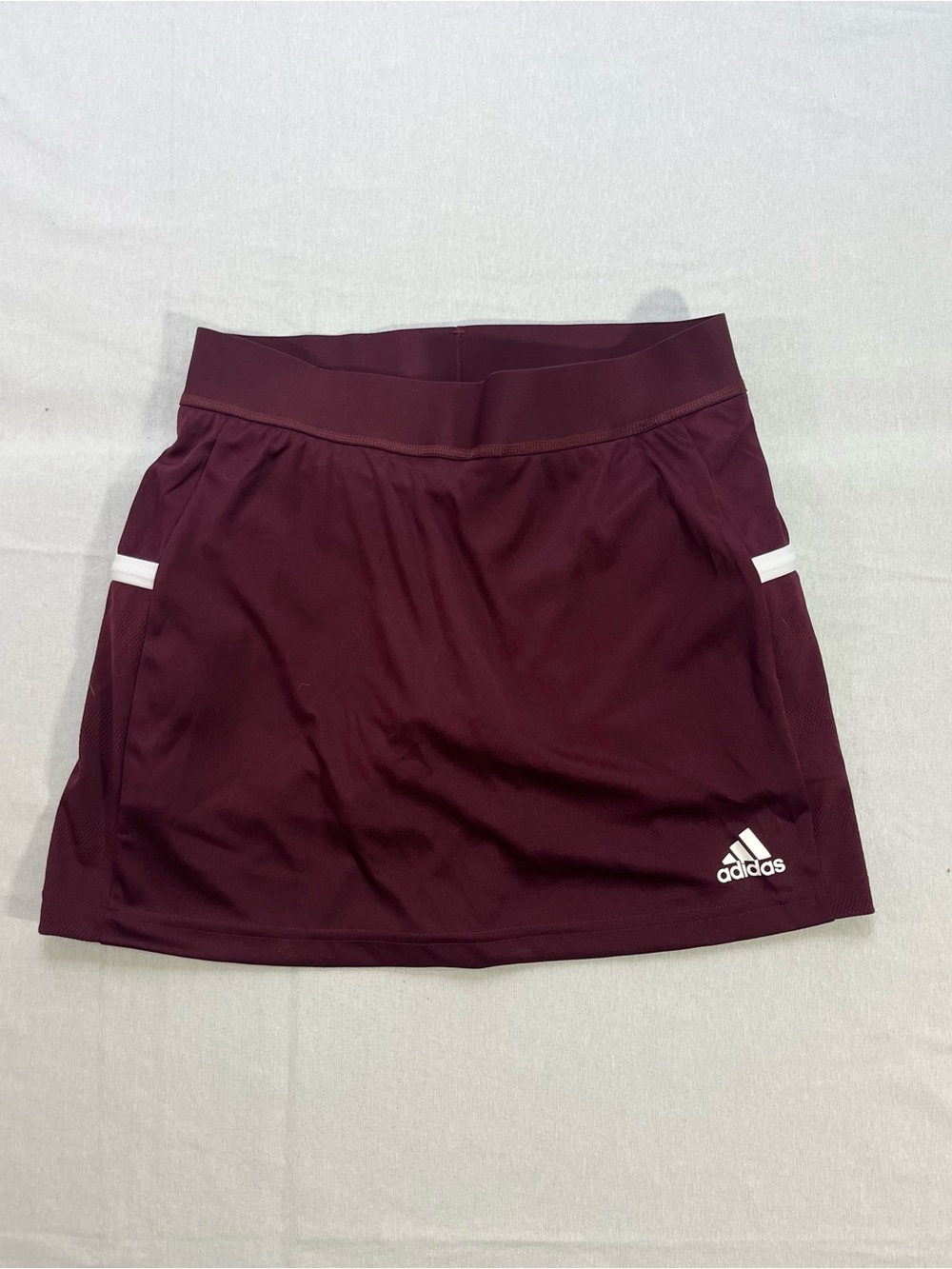 NWT adidas Women's Burgundy Athletic Skort with White Accents